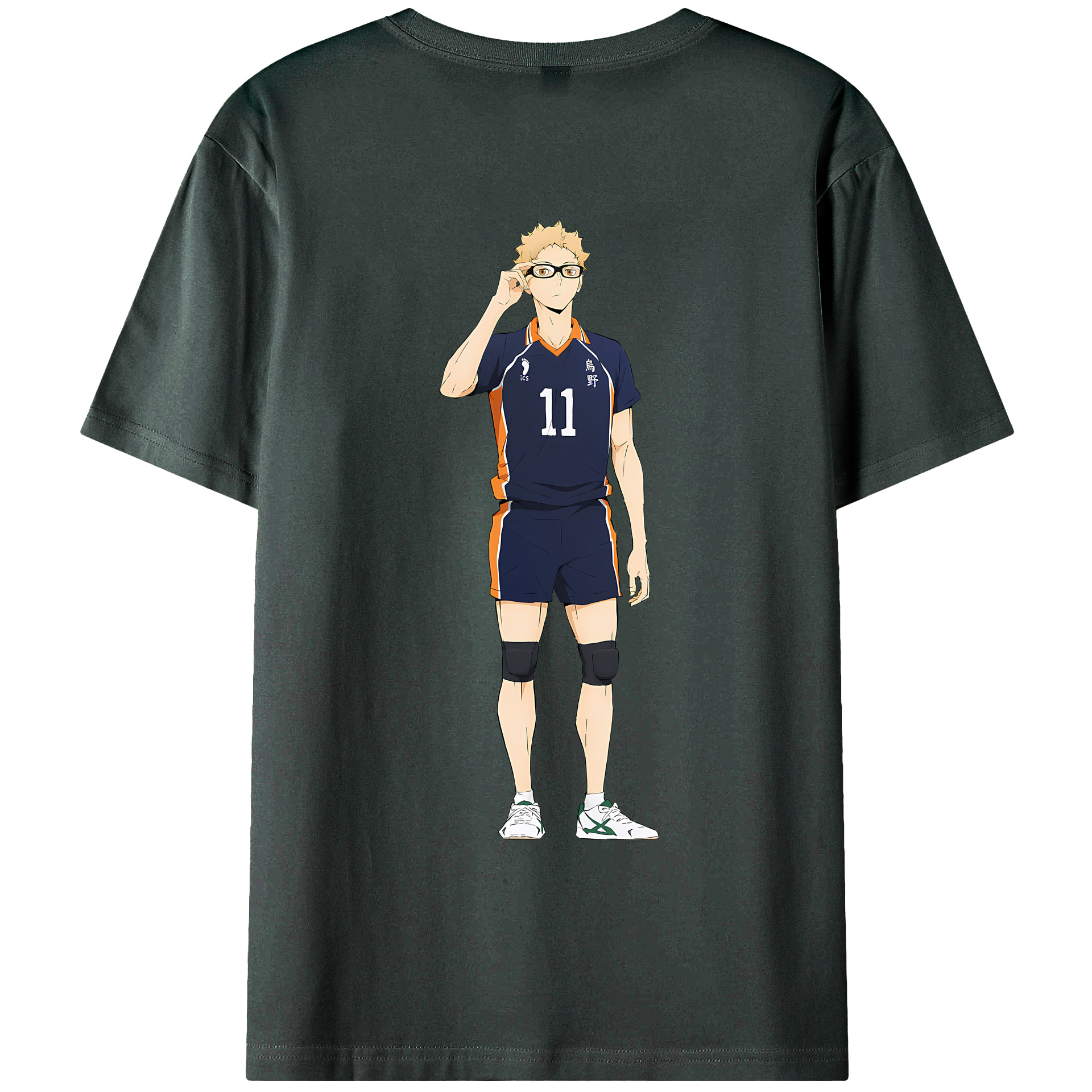 （画像用） ハイキュー!! Haikyu!! 綿100％ メンズ半袖Tシャツ（バックプリント） 通気性
